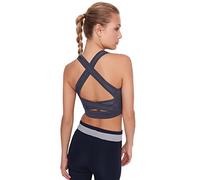 Trendyol Sujetador Deportivo de Punto con Cuello Cuadrado para Mujer, Gris, L