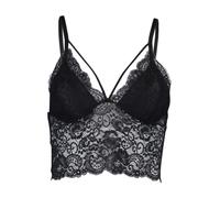 Trendyol Bralette de Punto con Cuello en V para Mujer Sujetador, Negro, S