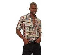 Trendyol Tejida con Cuello de Camisa estándar Regular para Hombre, Multicolor, L