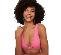 Trendyol Top de Bikini con Detalle de Nudo Texturizado para Mujer, Rosa, 42