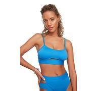 Trendyol Top de Bikini Tejido con Bralette para Mujer Bañadores, Azul, 40