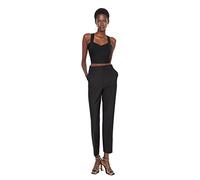 Trendyol Tpraw23pl0000/Siyah Pantalones, Negro, 38 para Mujer