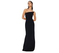 Trendyol Tprss23ae00228 Noche y Vestido de graduación, Negro, 34 para Mujer