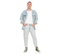Trendyol Vaqueros Relajados de Cintura Normal Jeans, Azul, 30W para Hombre