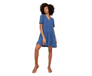 Trendyol Vestido Amplio de Corte, añil, 42 para Mujer