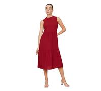 Trendyol Vestido Amplio de Corte, Granate, 36 para Mujer