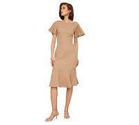 Trendyol Vestido Casual Midi para Mujer, Visón, 62
