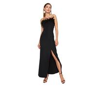 Trendyol Vestido de Noche Largo Ajustado para Mujer, Negro, 38