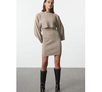 Trendyol Vestido de punto beige XS beige