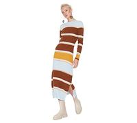 Trendyol Vestido de Punto con Cuello Redondo estándar para Mujer, Azul, M