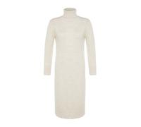 TRENDYOL Vestido de Mujer Recto Midi de Manga Larga Casual de Talla Grande, Gris, M