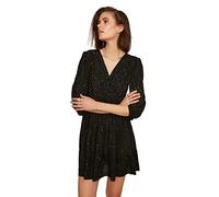 Trendyol Vestido de Punto Negro Impreso Informal, S para Mujer
