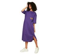 Trendyol Vestido de Punto para Mujer con Cuello Alto, Color Morado
