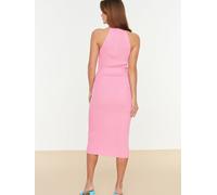 Trendyol Vestido de punto rosa S rosa
