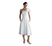 Trendyol Vestido de Tejido Ajustado para Mujer, Blanco, 42