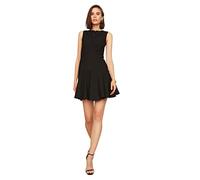 Trendyol Black Floral Pattern Vestido Informal para Negocios, Negro, 38 para Mujer