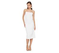 Trendyol Vestido Midi Ajustado para Mujer, Crudo, 36