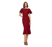 Trendyol Vestido Midi para Mujer, Talla 38, Color Burdeos