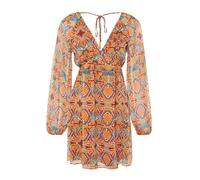 Trendyol Vestido petróleo / naranja / rojo oscuro / blanco 38 petróleo / naranja / rojo oscuro / blanco