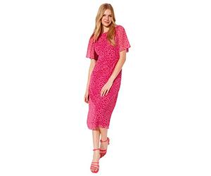 Trendyol Vestido Tejido de Corte Recto para Mujer, Fucsia, 38