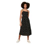 Trendyol Vestido Estampado de Percha, Negro, 38 para Mujer