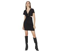 Trendyol Woman Design Mini Standard Stehkragen Webstoff Kleid Vestido, Schwarz, 36 para Mujer