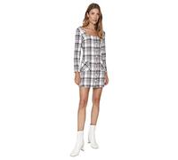 Trendyol Woman Midi A-Line V-Neck Woven Plus Size Dress Vestido, Multi-Color, 62 para Mujer