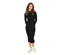 Trendyol Woman Midi Bodycon Crew Neck Knitwear Dress Vestido, Black, M para Mujer