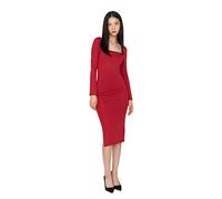 Trendyol Woman Midi Bodycon Square Collar Knit Dress Vestido, Burgundy, S para Mujer