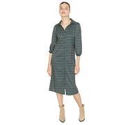 Trendyol Woman Midi Shirt Polo Neck Woven Dress Vestido, Black, 40 para Mujer