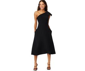 Trendyol Woman Midi Skater Fitted Weaving Dress Vestido, Negro, 40 para Mujer