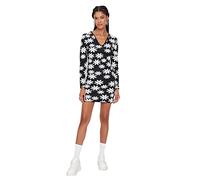 Trendyol Woman Mini Bodycon V-Neck Knitwear Dress Vestido, Black, S para Mujer