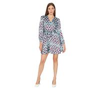 Trendyol Woman Mini Double-Breasted V-Neck Woven Plus Size Dress Vestido, Multi-Color, 36 para Mujer