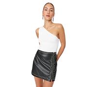 Trendyol Woman Mini Line Woven Skirt Falda, Negro, 70 para Mujer