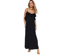 Trendyol Women Beachwear Maxi Basic Relaxed Fit Woven Dress, Mujer Beachwear Maxi Basic Relaxed Fit Woven Dress Mujer, Black,