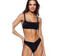 Trendyol Women Bralette Knit Bikini Top, baño Mujer, Black,