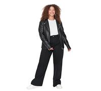 Trendyol Women High Waist Wide Leg Plus Size Jeans Pantalones, Anthracite, 74 Grande para Mujer