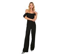 Trendyol Women Plain Woven Jumpsuit Overol para Mujer, Negro, 40 FR/ES (38 EU)