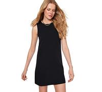 Trendyol Women Woven Dress Mujer Mini Shift Regular Fit Vestido Tejido, Black, 40