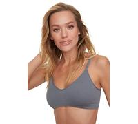 Trendyol Women's Gray Lacy - Sujetador (Talla S), Color Gris