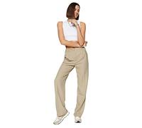 Trendyol Women's High Waist Straight Leg Trousers, Pantalones,