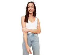 Trendyol Women's Trico Blusa con Colgador de Color Crudo, tamaño Mediano