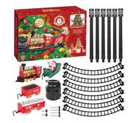 Trenes de Navidad, decoraciones de pista con y sonidos | Tren de Navidad con música y motor para, para manto sala de juegos sala de estar dormitorio de invierno fin de semana cumpleaños niños