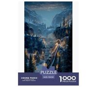 Treno Puzzles 1000 Piezas Juego De Reto Juguete Adultos Y Niños Montagne innevate Educativo Creativo Regalo Decoración Hogar 70x50cm/1000pcs