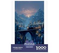 Treno Puzzles 1000 Piezas Juego De Reto Juguete Adultos Y Niños Montagne innevate Educativo Ejercicio Cerebral Regalo Decoración Hogar 70x50cm/1000pcs