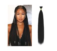 Trenzado de cabello Extensiones de cabello humano brasileño Remy liso y sedoso, sin trama, for trenzar, 50 gramos Extensiones de rastas(16inches)