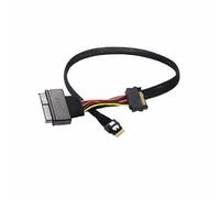 Trenzado SFF-8654 4I Macho A SFF8639 Cable De Datos Con Potencia SATAS De 15 Pin Para U2U3 2Mode HDDS Connection PCIe NVME Protocolo Soporte