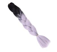 Trenzas de caja ombré de pelo sintético gigante de 24 pulgadas, largas, for mujer, estilo de fiesta, color azul, for alta temperatura(2 2)