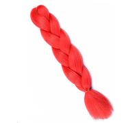 Trenzas de caja ombré de pelo sintético gigante de 24 pulgadas, largas, for mujer, estilo de fiesta, color azul, for alta temperatura(1 14)
