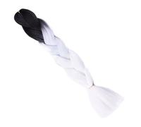 Trenzas de caja ombré de pelo sintético gigante de 24 pulgadas, largas, for mujer, estilo de fiesta, color azul, for alta temperatura(2 19)